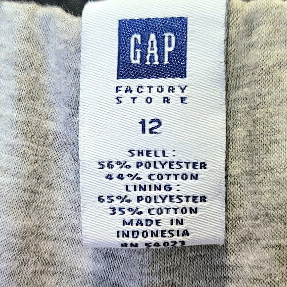 VTG GAP Track Pants Joggers Lined Side Stripe Ankle Zips 12 Black - Picture 9 of 13